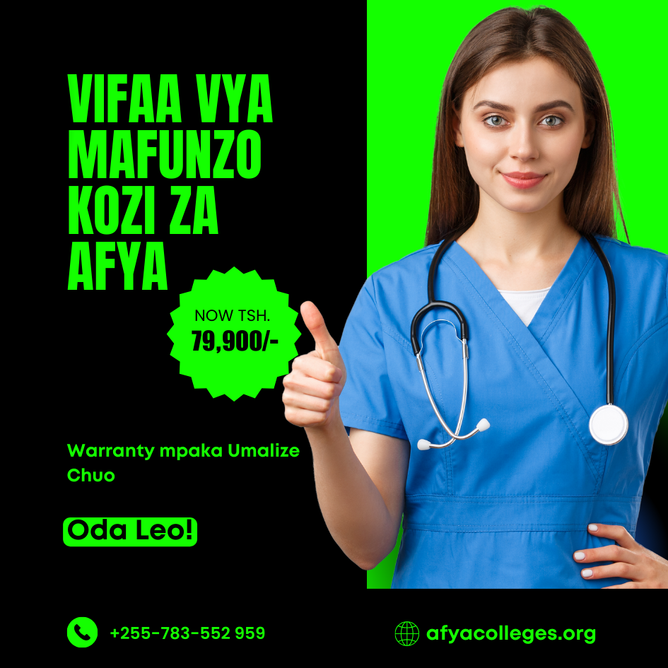 Vifaa vya mafunzo kozi za afya ofya ya muda mfupi