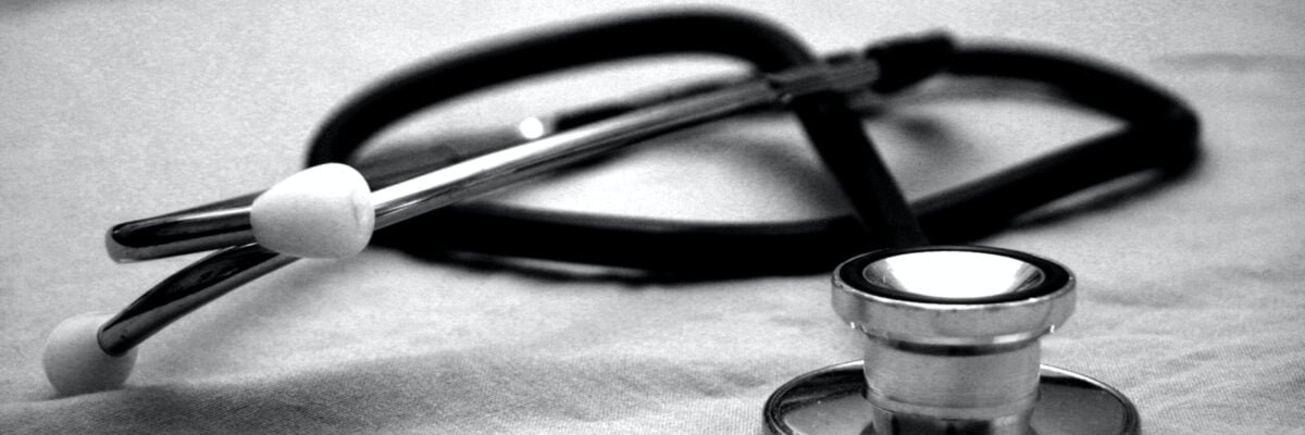 black and gray stethoscope