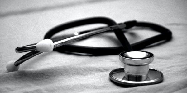black and gray stethoscope