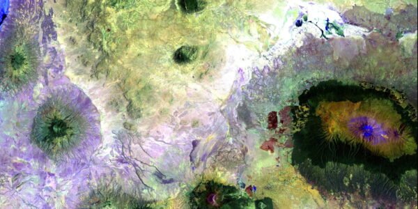 a satellite image of a large area of land