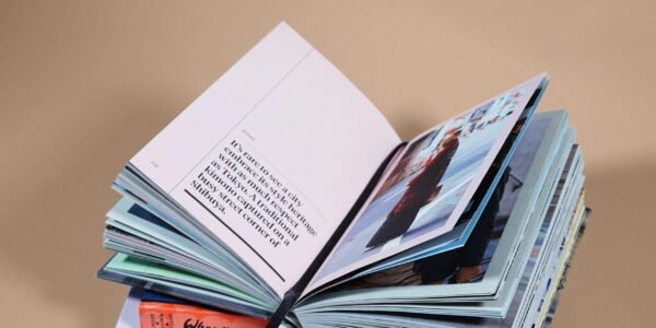 open book on top of several stacked books