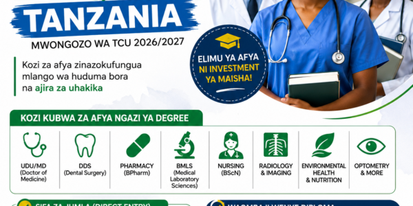 sifa za kujiunga na kozi za afya ngazi ya degree tanzania