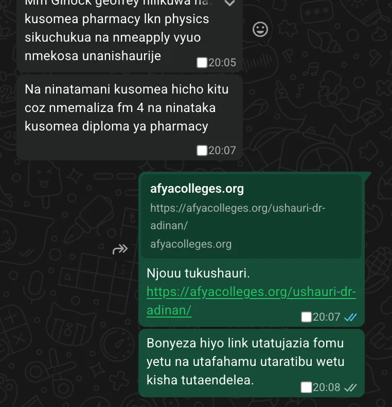Unaweza kufeli maombi ya vyuo vya afya kwasababu hujui vigezo